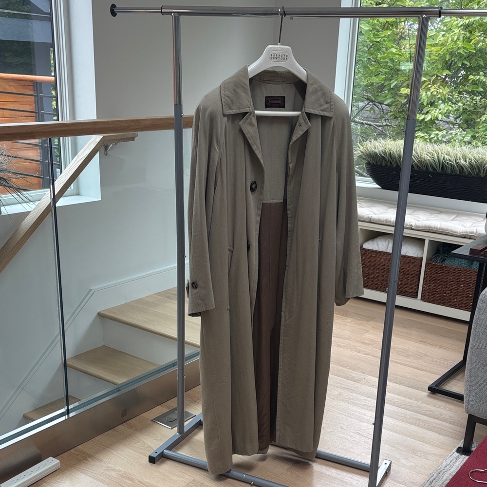 Montedoro Men's Brown Trench Coat